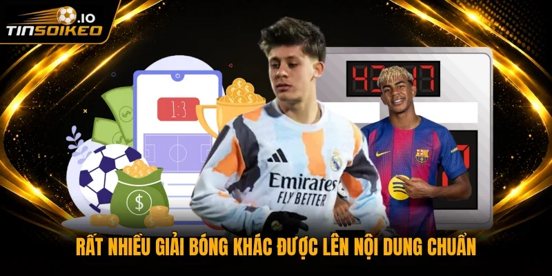 Rất nhiều giải bóng khác được lên nội dung chuẩn